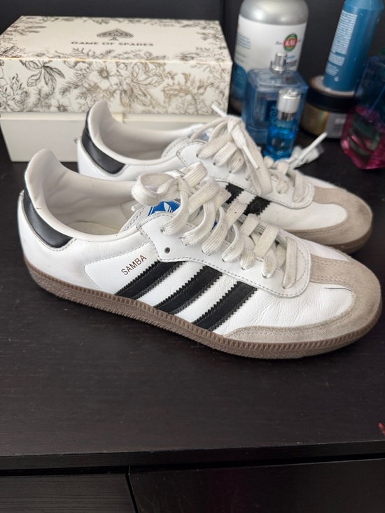 adidas Shoes - adidas White & Black Samba Leather Sneakers